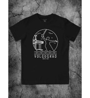 Черная футболка "Волгоград"